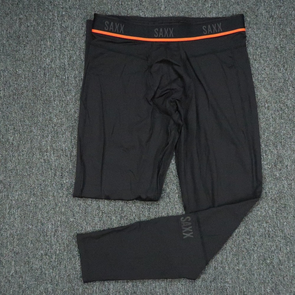 SAXX Pants Mens XL Black Kinetic Lt Compression Mesh Athletic Running Training